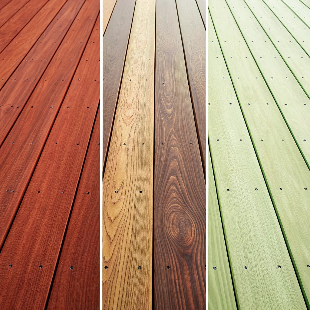restored Merbau spotted gum and treated pine decking timber comparison